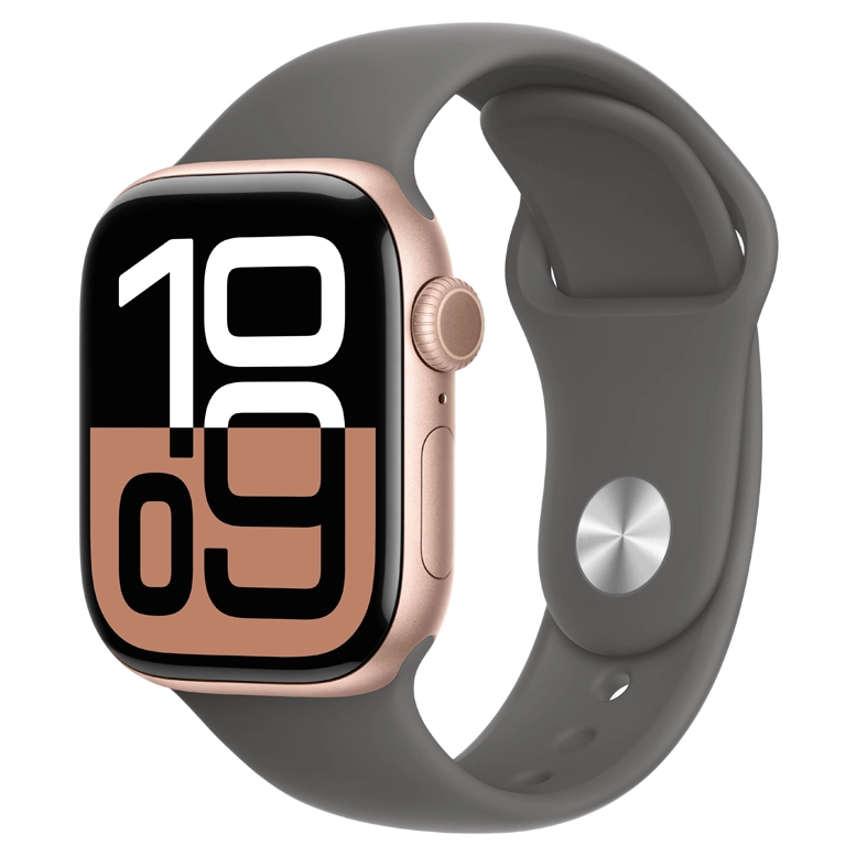 Apple Watch 10 Aluminum GPS Rose Gold Sport Band Stone Gray 42 mm