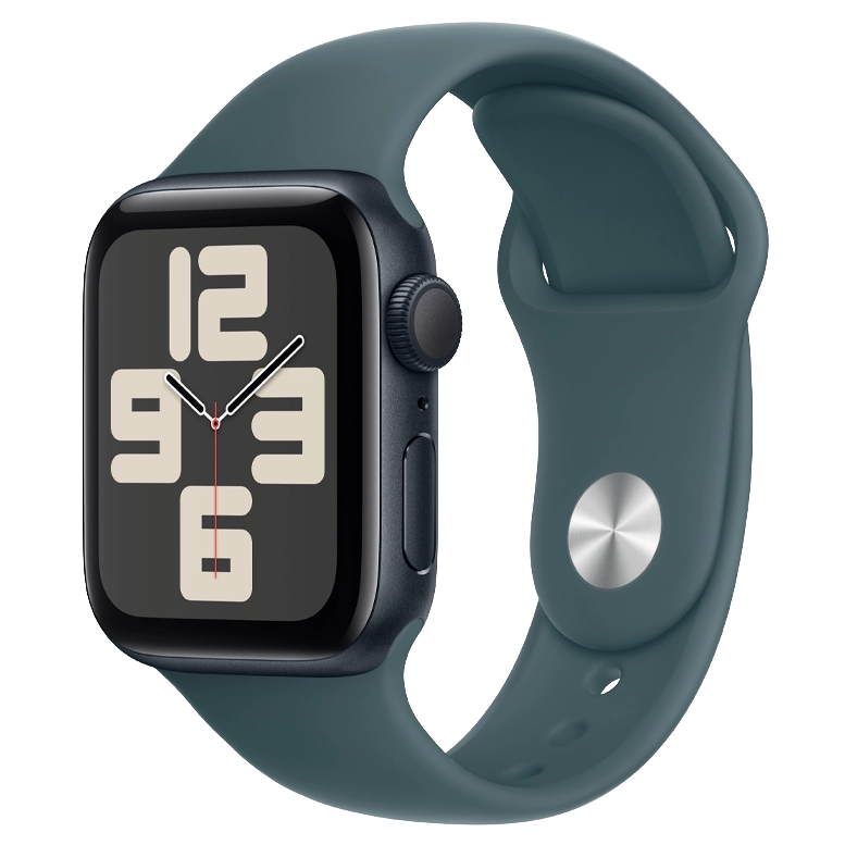 Apple Watch SE 2024 Midnight GPS Sport Band Lake Green 44 mm