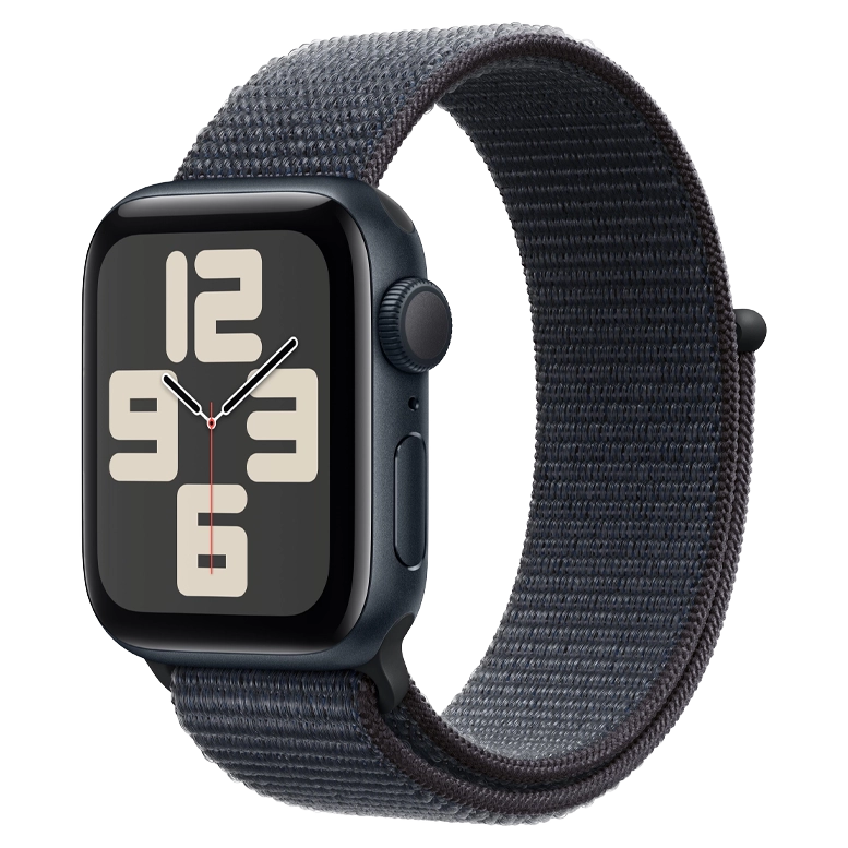 Apple Watch SE 2024 Midnight GPS Textile Sport Loop Ink 44mm