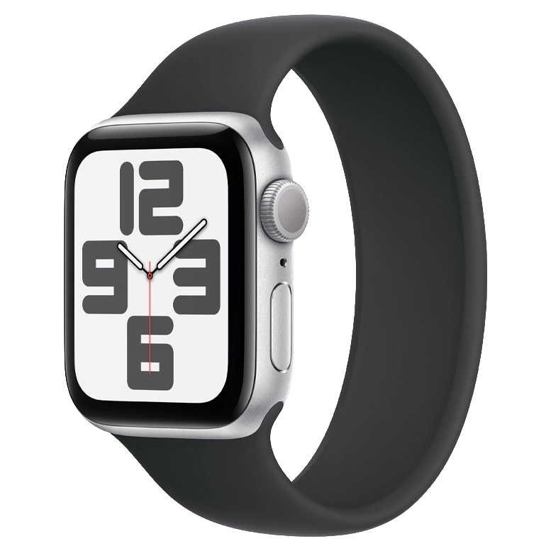 Apple Watch SE 2024 Silver GPS Solo Loop Black 44 mm