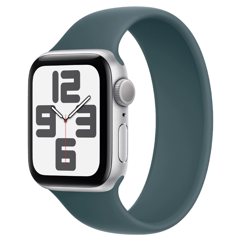 Apple Watch SE 2024 Silver GPS Solo Loop Lake Green 44 mm