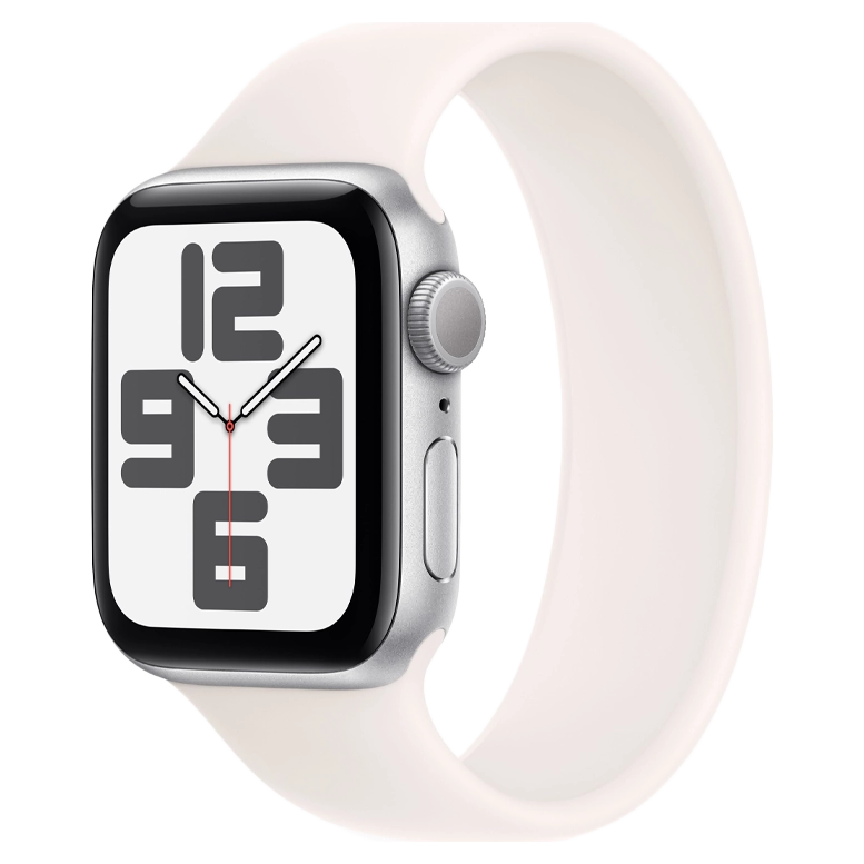 Apple Watch SE 2024 Silver GPS Solo Loop Light Blush 44 mm