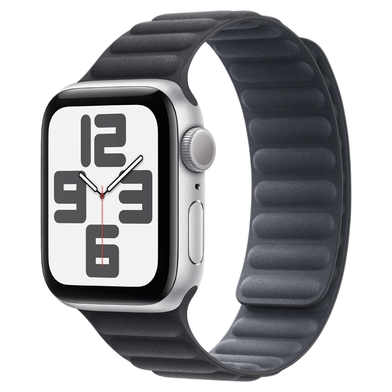 Apple Watch SE 2024 Silver GPS Textile Magnetic Link Black 40 mm