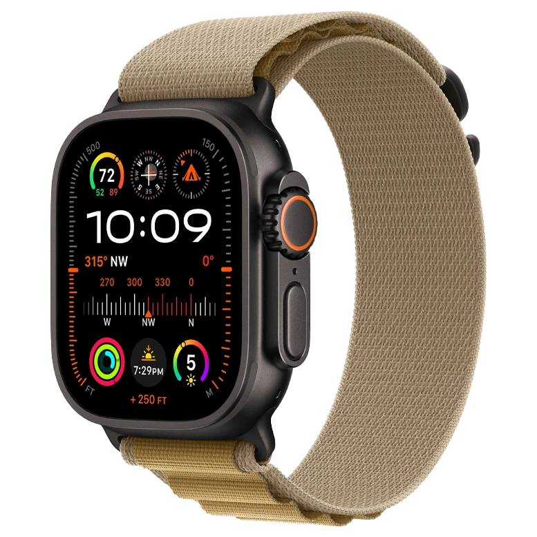 Apple Watch Ultra 2 Black Alpine Loop Tan