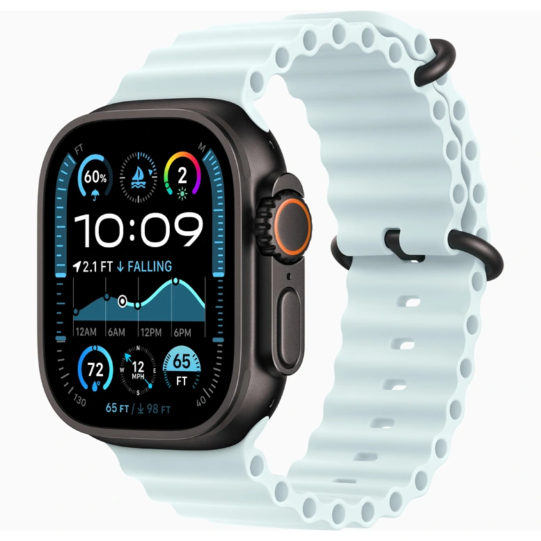 Apple Watch Ultra 2 Black Ocean Band Ice Blue