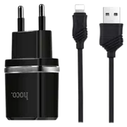 Încărcător Hoco C12 Black (Lightning cable)