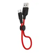 HOCO X21 Plus Silicone charging cable for Type-C(L=0.25M) black＆red