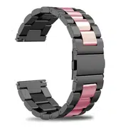 Ремешок металлический для Amazfit 20mm Black/Pink