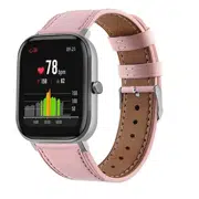 Ремешок кожаный для Amazfit 20mm Pink