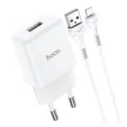 HOCO N9 Especial single port charger set Lightning White