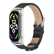 Ремешок кожаный для Smart Band 7 Black