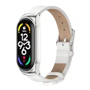 Ремешок кожаный для Smart Band 7 White