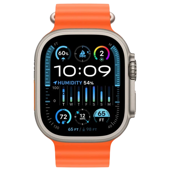 Apple Watch Ultra 2 GPS 49mm Titanium Beige Silicon Orange