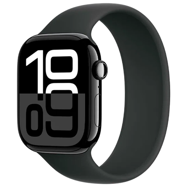 Apple Watch 10 Aluminum GPS Jet Black Sport Band Black 46 mm