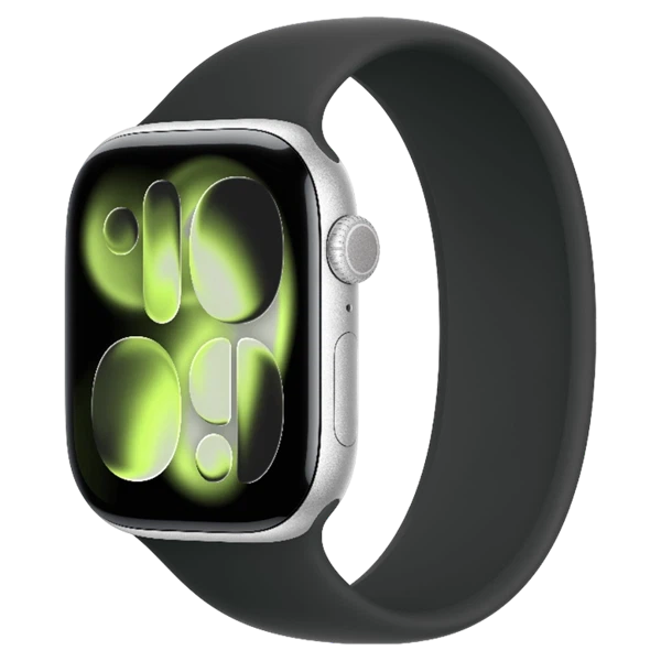 Apple Watch 11 Aluminum GPS Silver Solo Loop Black 42 mm