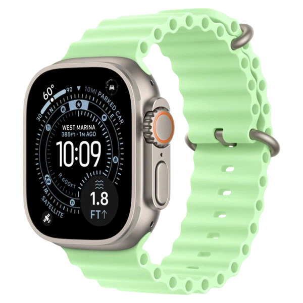 Apple Watch Ultra 3 Natural Ocean Band Neon Green