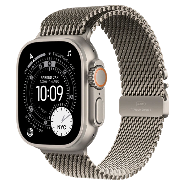 Apple Watch Ultra 3 Natural Titanium Milanese Loop Natural