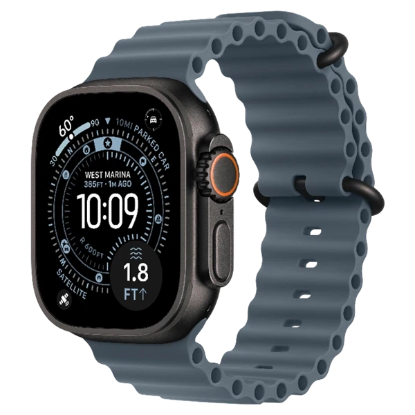 Apple Watch Ultra 3 Black Ocean Band Anchor Blue