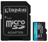 Карта памяти microSD Kingston Canvas Go! Plus 170Mbps/ 256GB + SD adapter