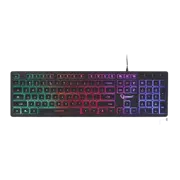 Gembird KB-UML-02 "Rainbow" Backlight Multimedia Keyboard, 104 pcs, US layout, black