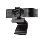 Trust Teza 4K Ultra HD Webcam, Advanced 4K Ultra HD webcam with a 74° field of view and two integrated microphones,Mounting type: clip, tripod, 2m