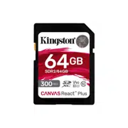 Карта памяти SD Kingston Canvas React Plus V90/ UHS-II/ 300MBps/ 64GB