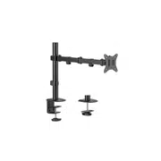 Arm for 1 monitor 17"-32" Gembird MA-D1-01, Adjustable desk display mounting arm (rotate, tilt, swivel), VESA 75/100, up to 9 kg, black