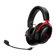 Беспроводные Игровые наушники HyperX Cloud III Wireless, Black/Red, [77Z46AA]