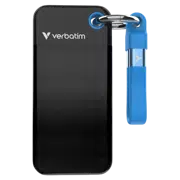 Внешний портативный SSD накопитель Verbatim Pocket, 256 ГБ, Черный/Синий