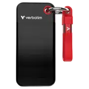 Внешний портативный SSD накопитель Verbatim Pocket, 256 ГБ, Черный/Красный