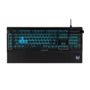 ACER PREDATOR GAMING KEYBOARD AETHON500, mechanical keys, 16.8M RGB backlit, detachable magnetic wrist rest, anodized aluminum faceplate.