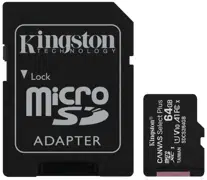 Карта памяти Kingston microSD 64Gb Class10 A1 UHS-I + SD Adapter (SDCS2/64GB)