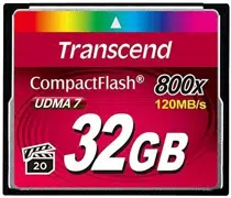 Карта памяти Transcend CompactFlash 32Gb 800X (TS32GCF800)