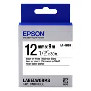 Tape Cartridge EPSON LK4SBE; 12mm/9m, Matte, Black/Matte Silver, C53S654017