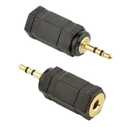 Аудио адаптер Cablexpert A-3.5F-2.5M, Аналоговый, Черный