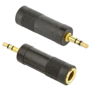 Аудио адаптер Cablexpert A-6.35F-3.5M, Черный