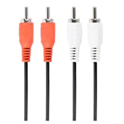 Кабель Cablexpert CCA-2R2R-6, RCA to RCA, 1.8 м, Черный