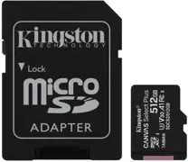 Карта памяти Kingston microSD 512Gb Class10 A1 UHS-I + SD adapter (SDCS2/512GB)