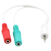 Адаптер Cablexpert CCA-417W, 3.5 mm to 3.5 mm, Белый