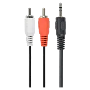 Адаптер Cablexpert CCA-458/0.2, 3.5 mm to RCA, Черный