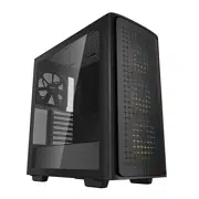 Case ATX Deepcool CK560, w/o PSU,3x120mm ARGB & 1x140mm fans,TG, GPU Holder,1xTypeC, 2xUSB3.0, Black