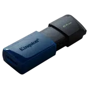 Флеш-накопитель Kingston DataTraveler Exodia M, 64Гб, Черный/Синий