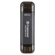 Внешний портативный SSD накопитель Transcend ESD310C, 256Гб, Чёрный