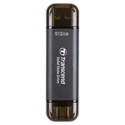 Внешний портативный SSD накопитель Transcend ESD310C, 512 GB, Чёрный