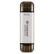 Внешний портативный SSD накопитель Transcend ESD310S, 512 GB, Серебристый