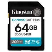 Карта памяти Kingston Canvas Go! Plus, 64Гб